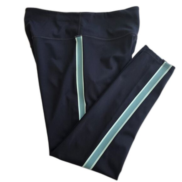 JoyLab Side Stripe Athletic Yoga Leggings in Women’s Size L, Navy Blue. - Picture 1 of 9